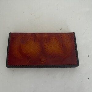 Vintage Leather Tribal Wallet/Clutch